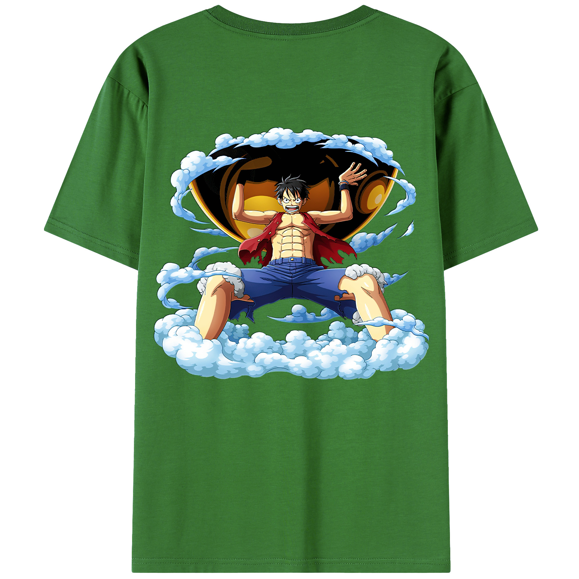 ワンピース モンキー・D・ルフィ ONE PIECE Monkey D. Luffy レディース半袖Tシャツ(バックプリント)